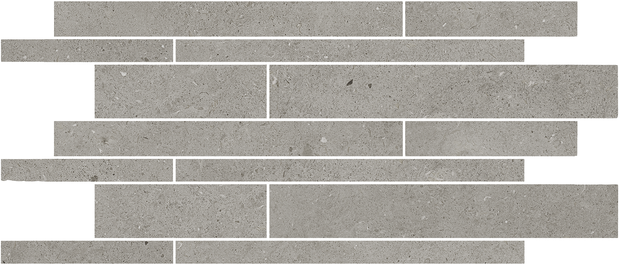 Urbanixx Gres Osaki Stäbchenmosaik Natursteinoptik Grau Matt 30x60 cm R10