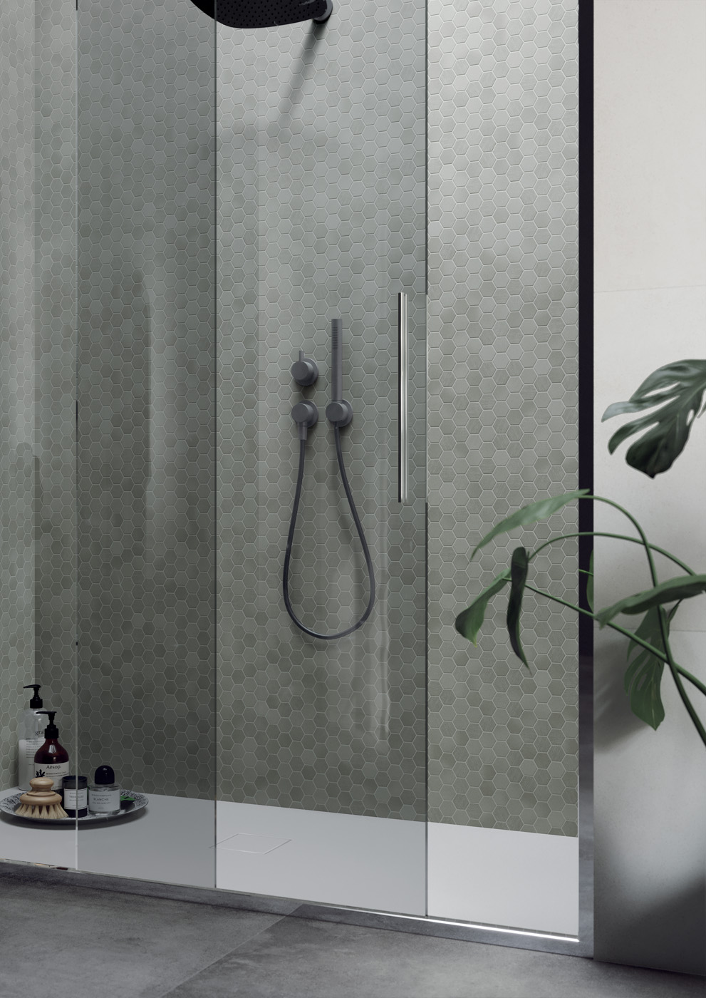 Urbanixx Gres Hirado Bodenfliese Betonoptik Anthrazit Matt 120x120 cm rektifiziert R10