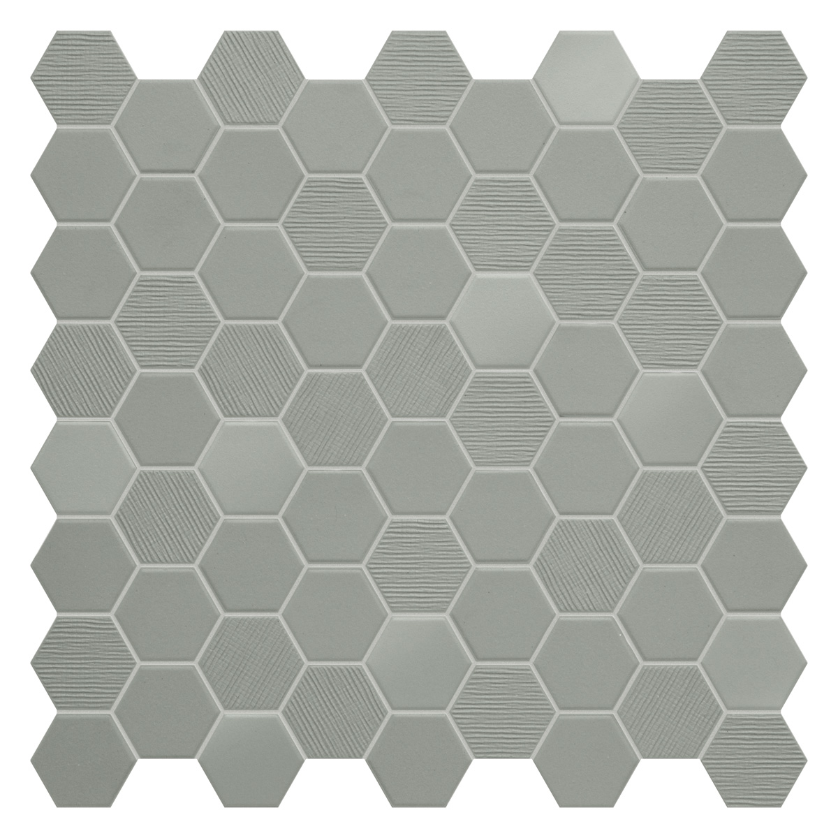 Catalea Gres Tokio Hexagonmosaik Grau glänzend 31,6x31,6 cm rekt. R10