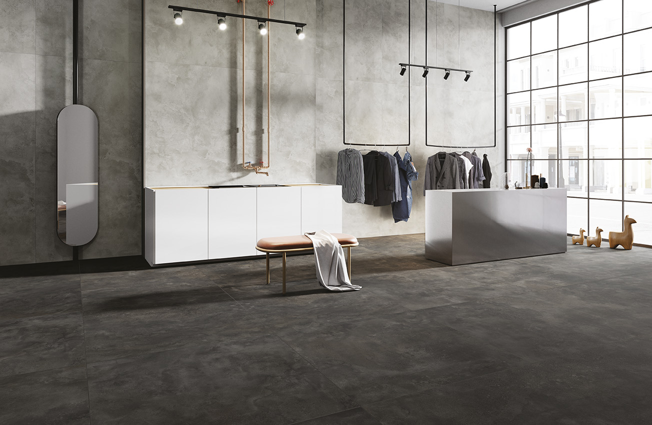 Caesar Relate Flame Bodenfliese Metalloptik Blizzard matt 120X278 cm rekt.