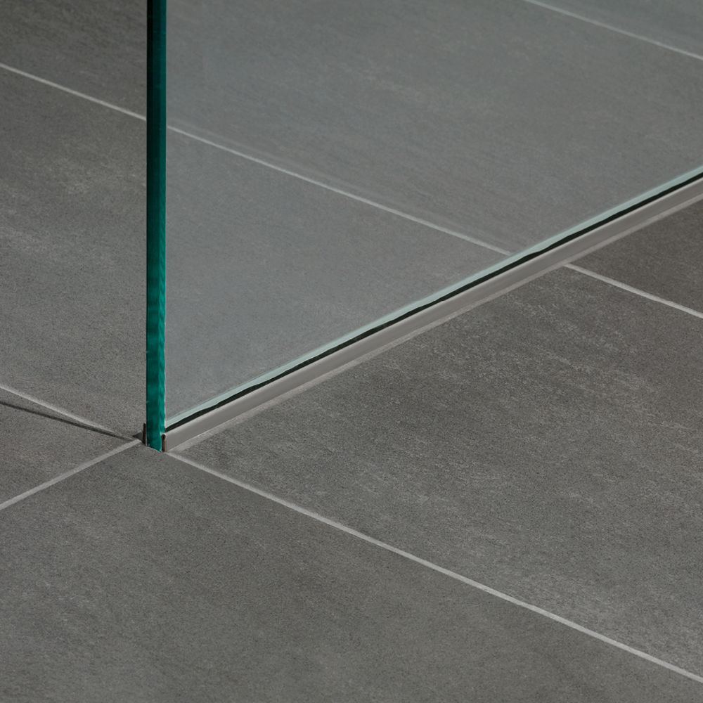 Blanke AQUA KEIL GLAS Edelstahl beschichtet schwarz matt linker Anschlag 34 mm 0,98 m