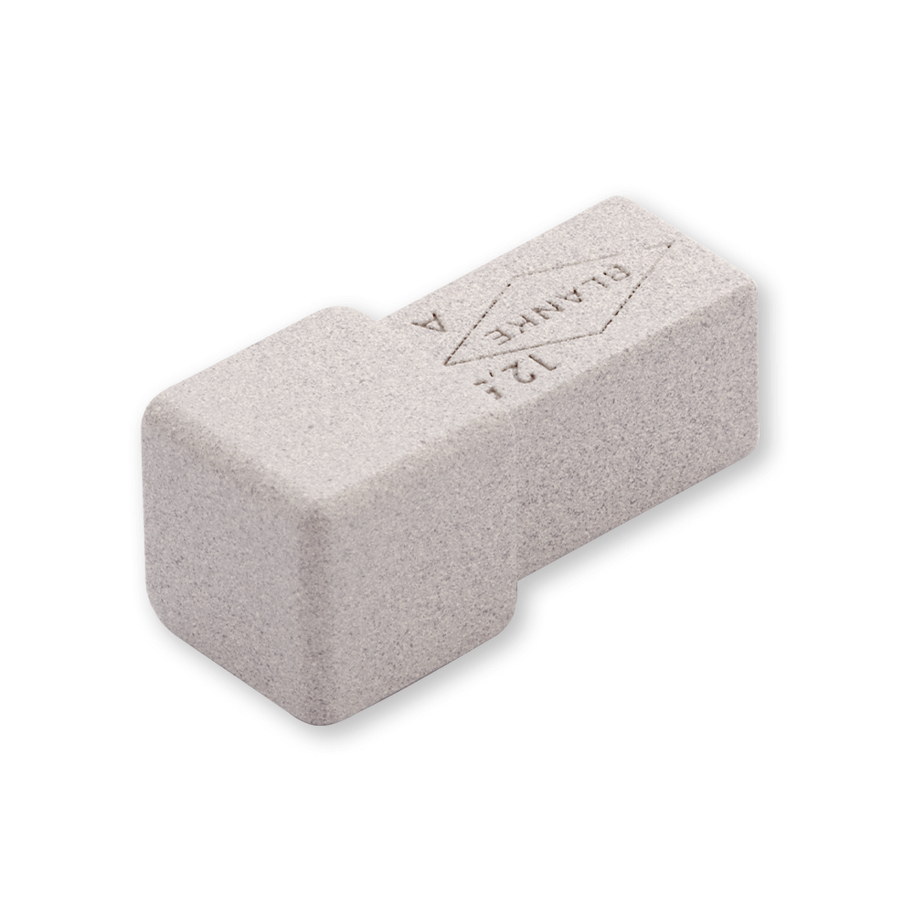Blanke Eckstück New York Edition Cubeline quadratische Form Aluminium Optik Cotton 9 mm hoch