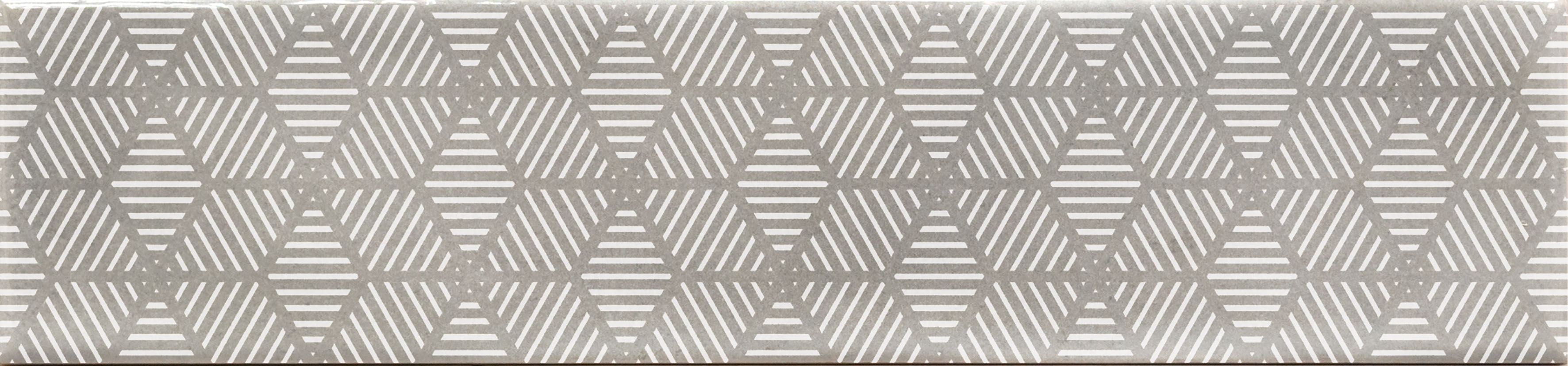 Catalea Gres Nyborg Dekor Metrofliese Grau Glänzend 7,5x30 cm  