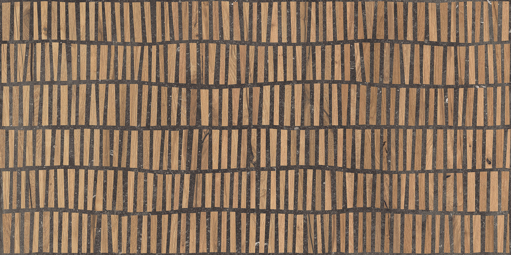 Flaviker Nordik Stone Indoor Dekor Holzoptik Domino Schwarz Matt 60x120 cm rektifiziert 