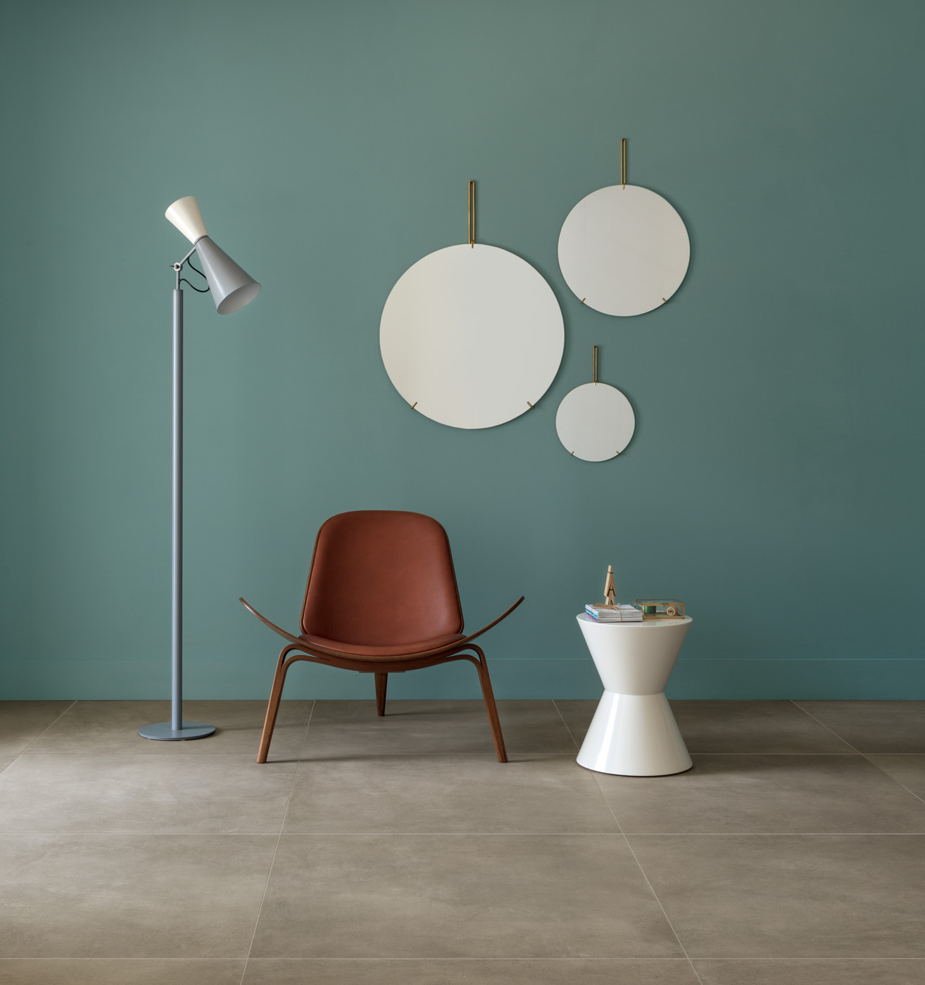 Urbanixx Gres Hirado Bodenfliese Betonoptik Braun Matt 90x90 cm rektifiziert R10