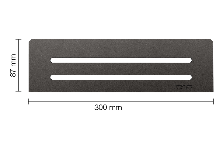 Schlüter SHELF N S1 300x87 mm Wave TSDA strukturbeschichtet Dunkelanthrazit Duschablage