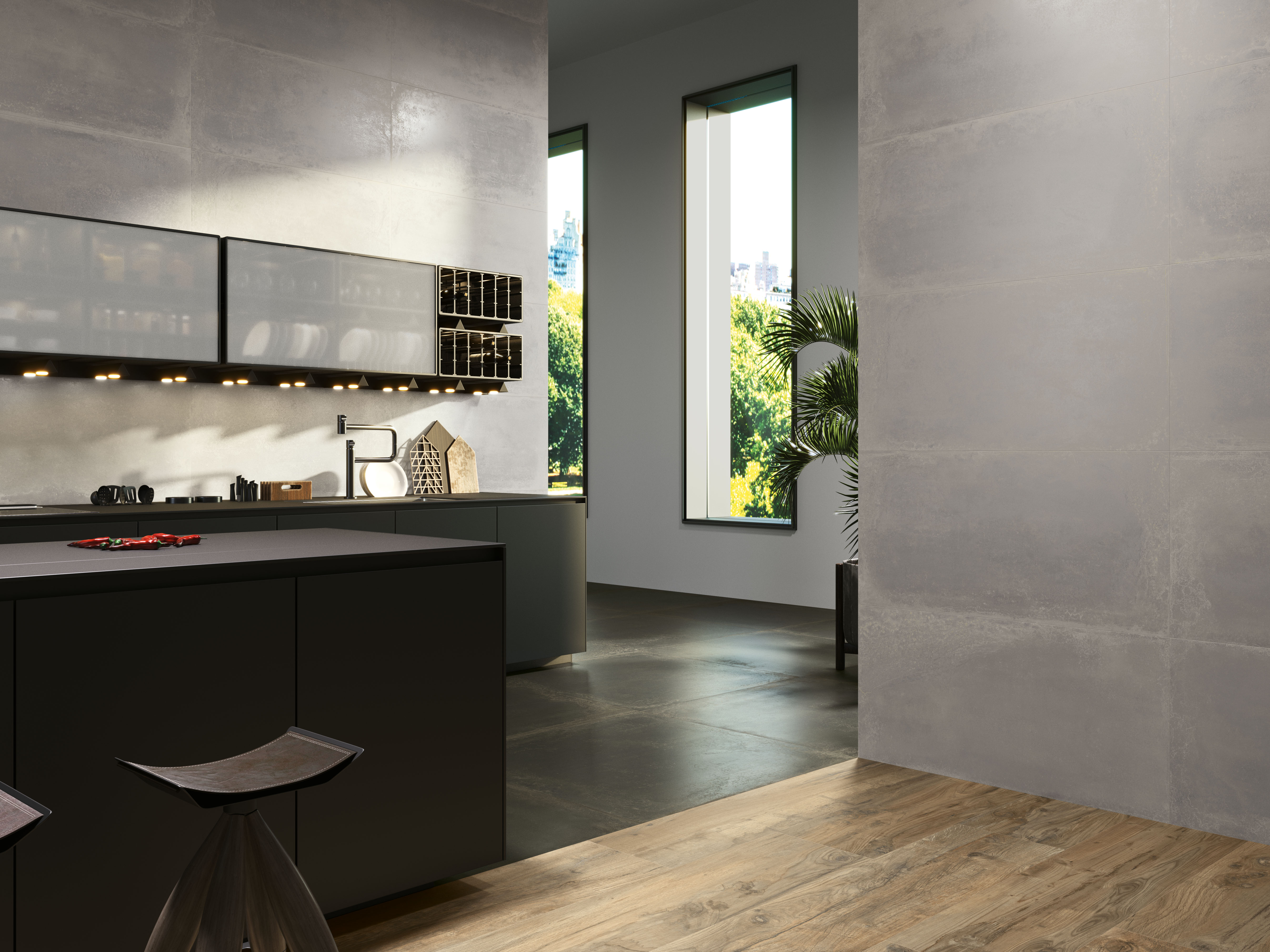 Urbanixx Gres Sveg Bodenfliesen Metalloptik Grau Matt 60x60 cm rektifiziert 