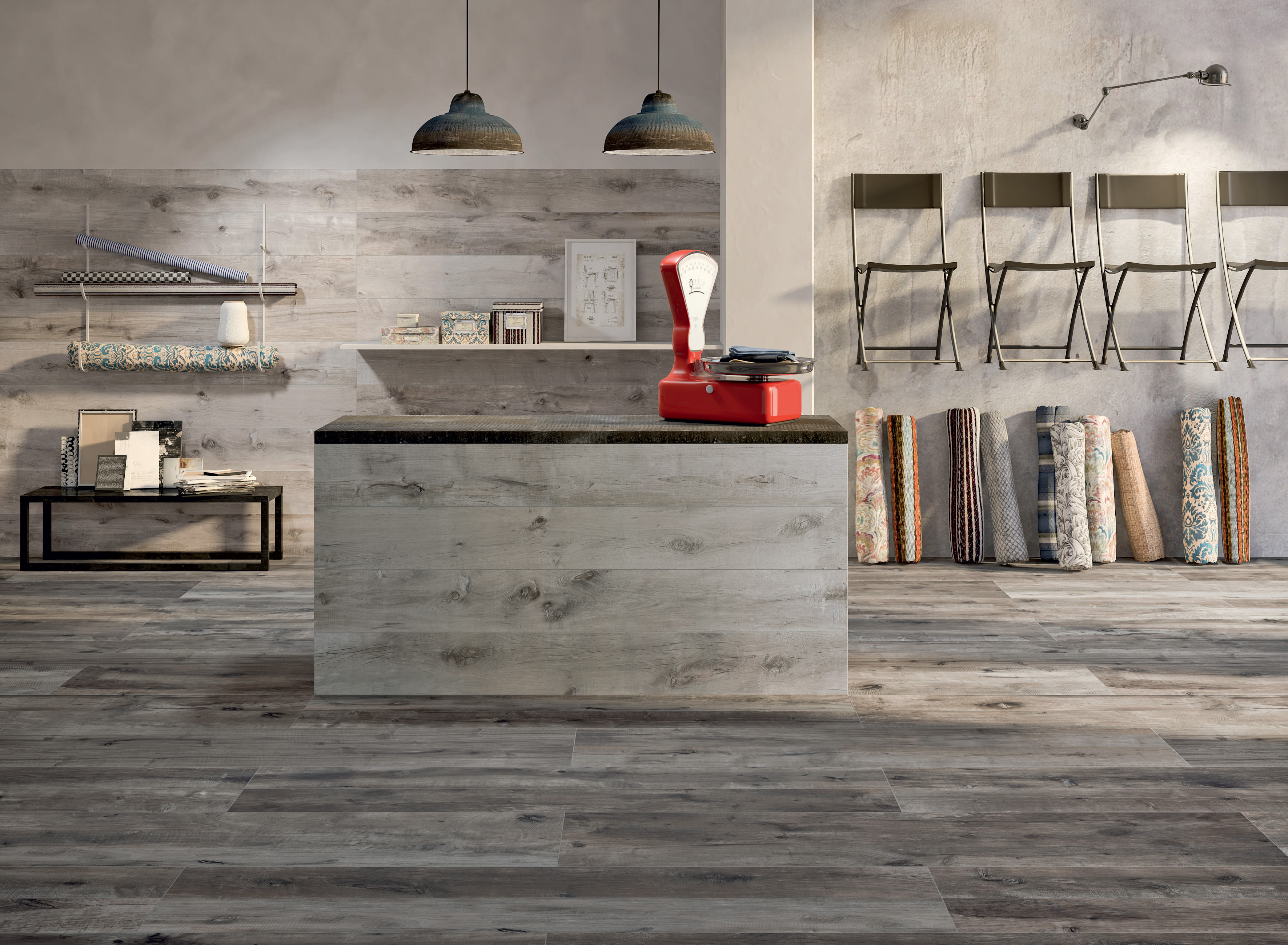 Flaviker Dakota Indoor Bodenfliese Holzoptik Grigio Matt 30x120 cm rektifiziert R10B