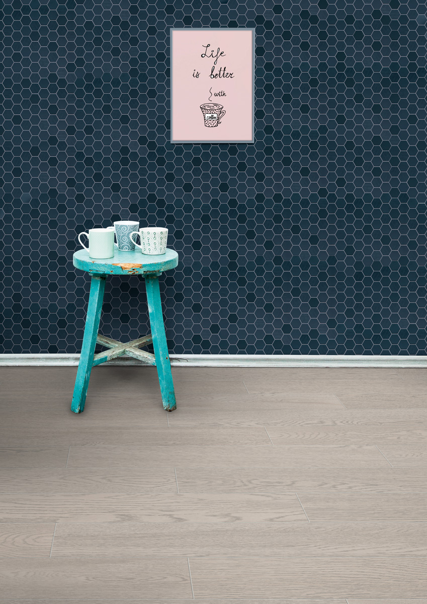 Catalea Gres Tokio Hexagonmosaik Blau Glänzend Matt 31,6x31,6 cm rektifiziert R10