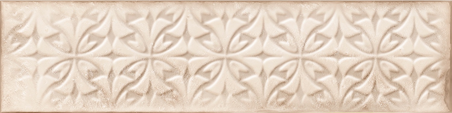 Catalea Gres Nellim Metrofliese Dekor Beige Glänzend 7,5x30 cm  