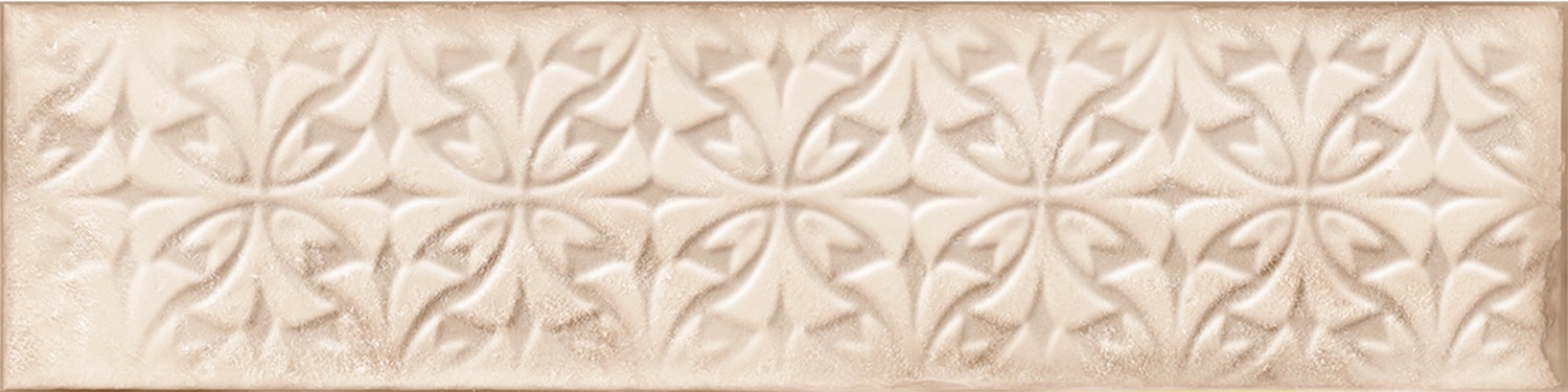 Catalea Gres Nellim Metrofliese Dekor Beige glänzend 7,5x30 cm  