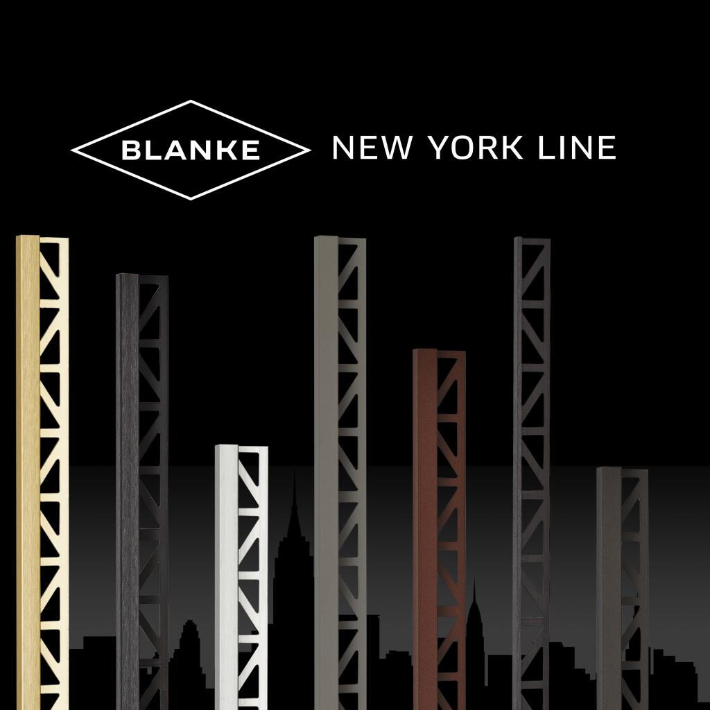 Blanke Fliesenschiene New York Edition Cubeline quadratische Form Abschlussprofil Aluminium Smoke 4,5 mm hoch 2,5 m lang