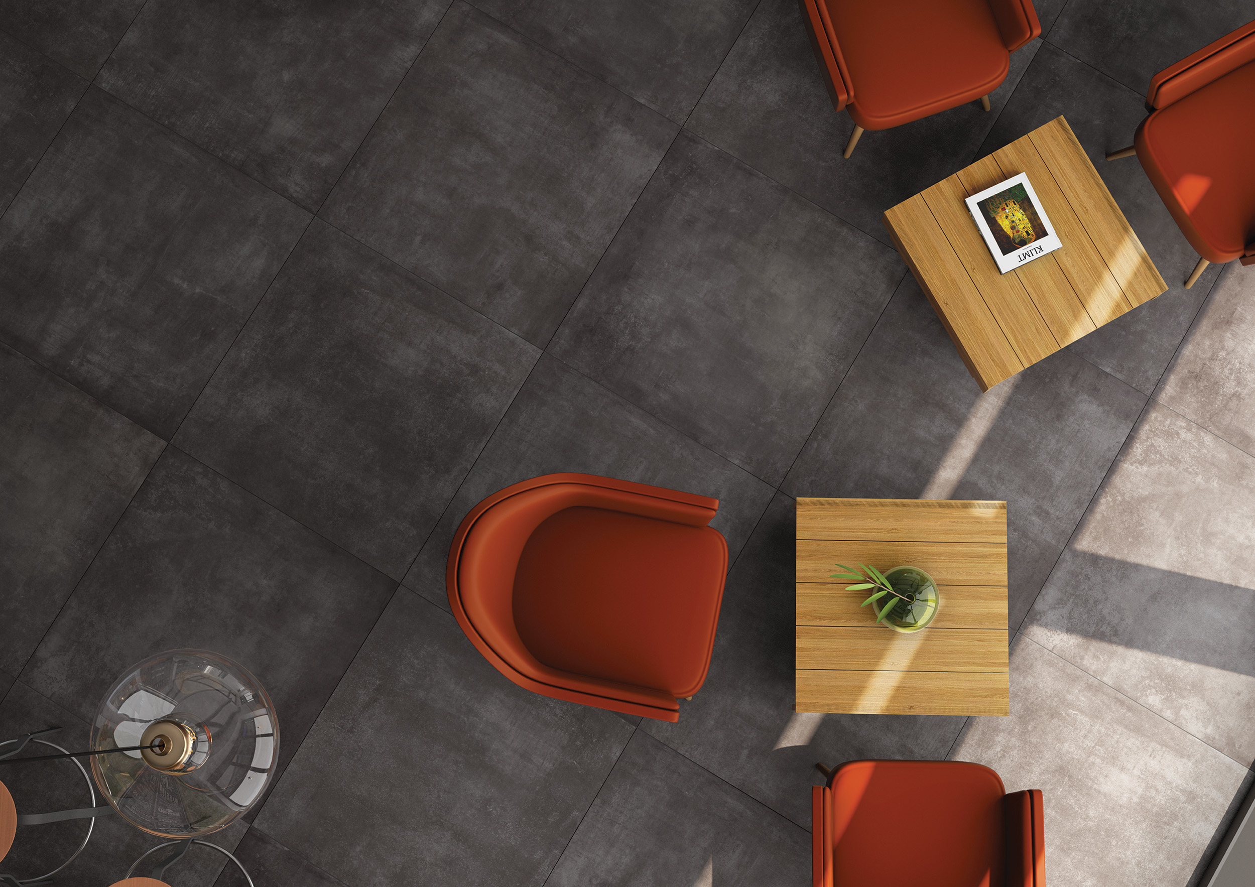 Urbanixx Gres Bari Bodenfliese Betonoptik Schwarz Matt 20x20 cm rektifiziert R9