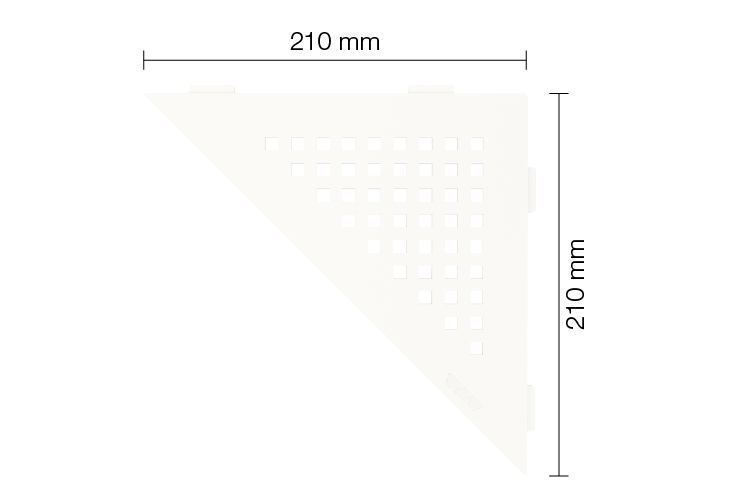 Schlüter SHELF E S1 210x210 mm Square MBW Brillantweiß Matt Duschablage