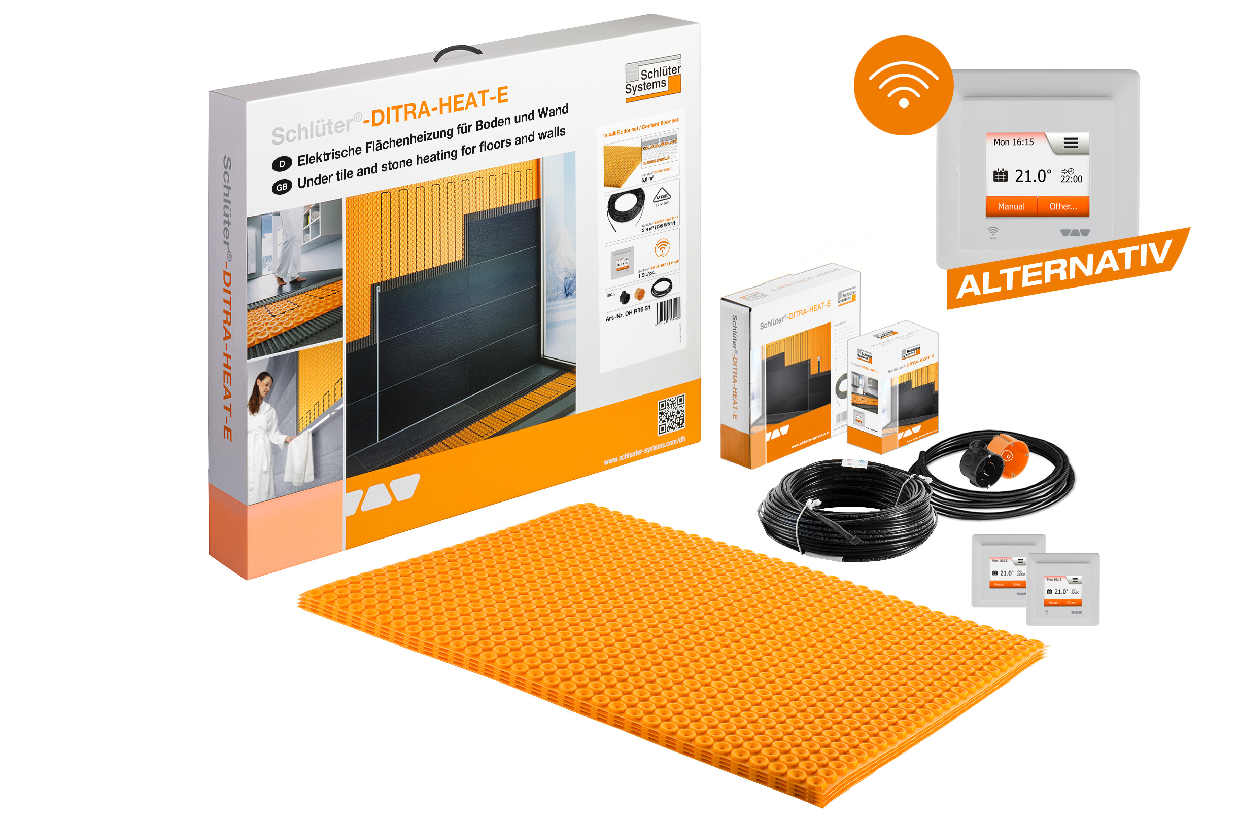 Schlüter Ditra Heat E WS Komplett Set Wand 4 Matten 