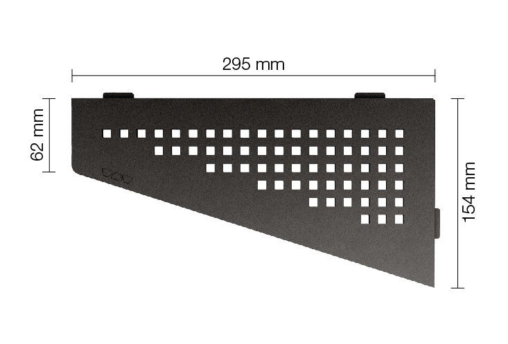 Schlüter-SHELF-E-S3 154x295mm Square TSDA strukturbeschichtet Dunkelanthrazit