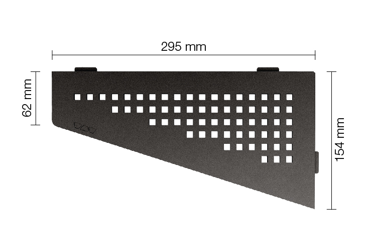 Schlüter SHELF E S3 154x295 mm Square TSDA strukturbeschichtet Dunkelanthrazit Duschablage