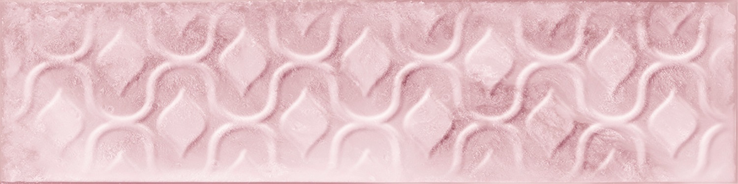 Catalea Gres Nellim Metrofliese Dekor Rosa glänzend 7,5x30 cm Catalea Gres Nellim Metrofliese Dekor Rosa glänzend 7,5x30 cm