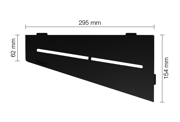 Schlüter SHELF E S3 154x295 mm Pure MGS Graphitschwarz matt