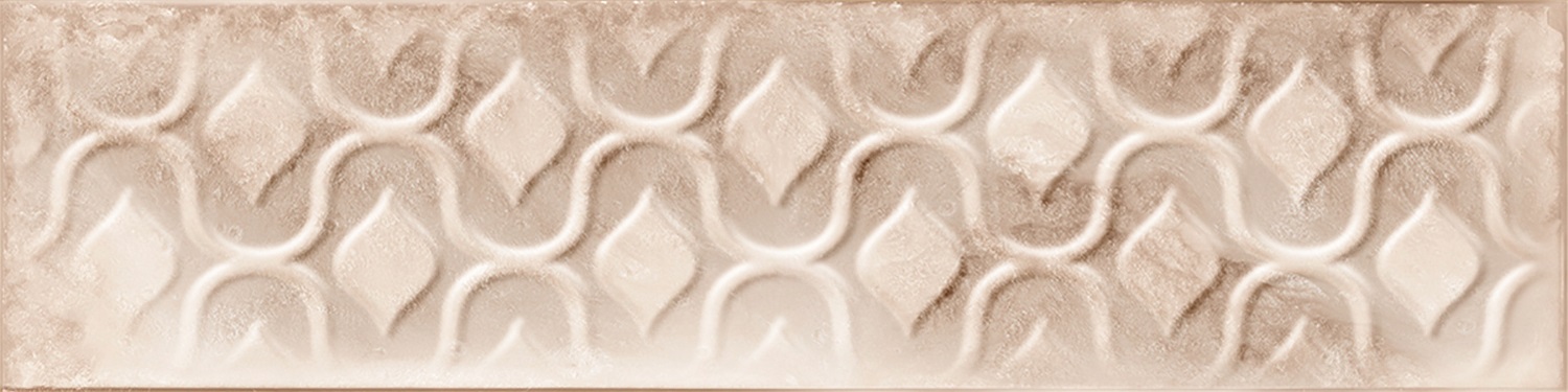 Catalea Gres Nellim Metrofliese Dekor Beige Glänzend 7,5x30 cm  