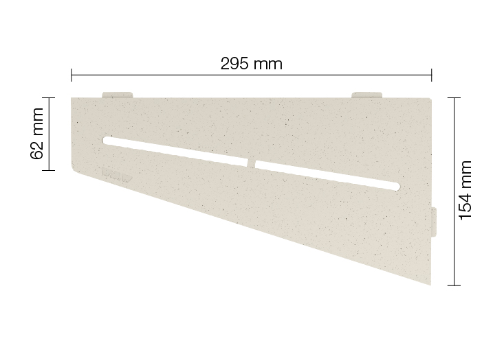 Schlüter SHELF E S3 154x295 mm Pure TSI strukturbeschichtet Elfenbein Duschablage