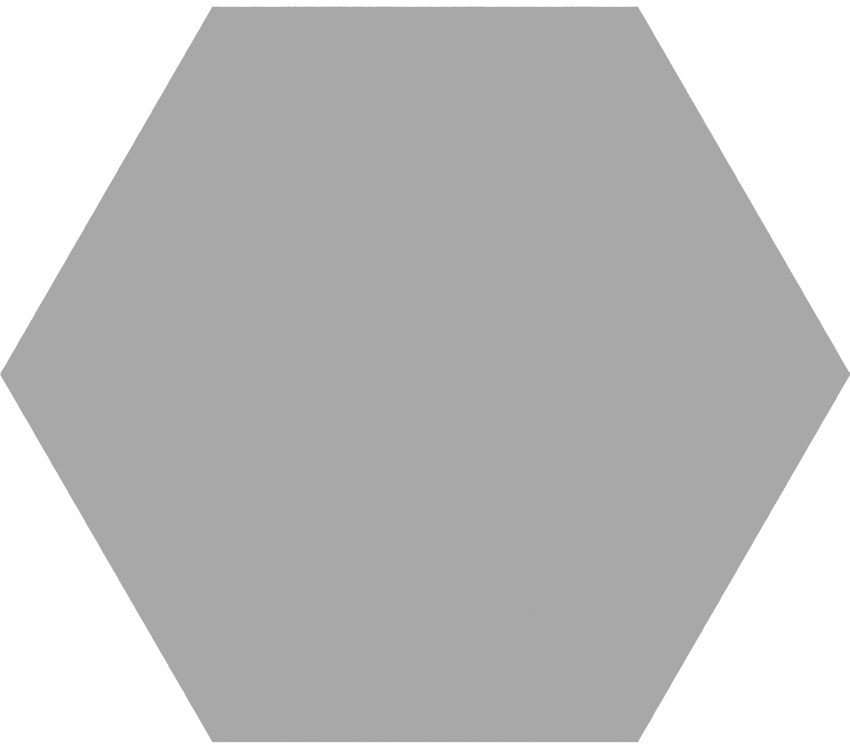 Urbanixx Gres Salmi Bodenfliesen Hexagon Grau matt 15x17 cm  