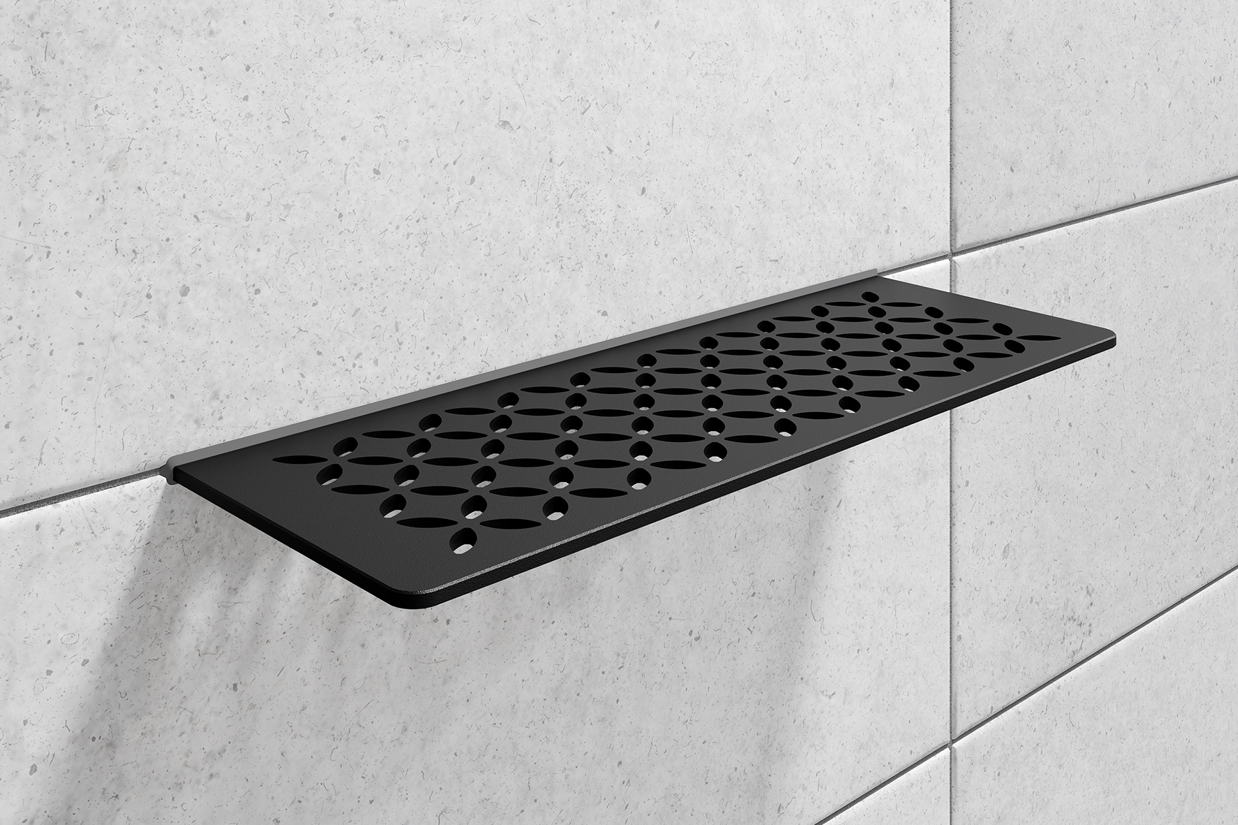 Schlüter SHELF W S1 300x115 mm Floral MGS Graphitschwarz Matt Duschablage