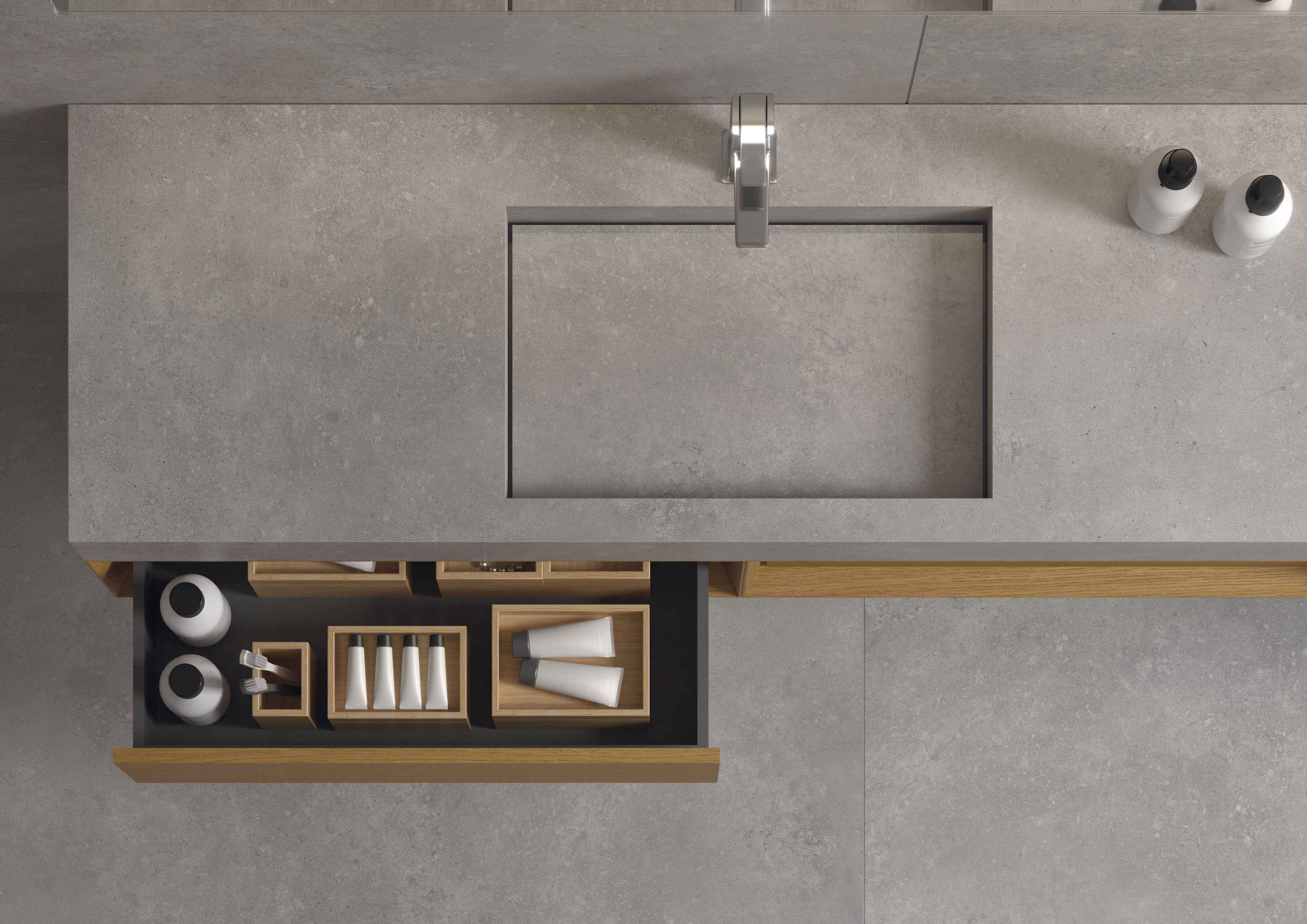 Urbanixx Gres Flata Bodenfliesen Betonoptik Grau Matt 60x60 cm rektifiziert 
