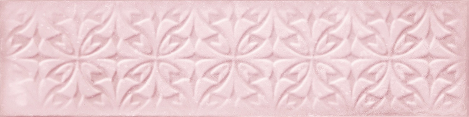 Urbanixx Gres Nellim Metrofliese Dekor Rosa glänzend 7,5x30 cm  