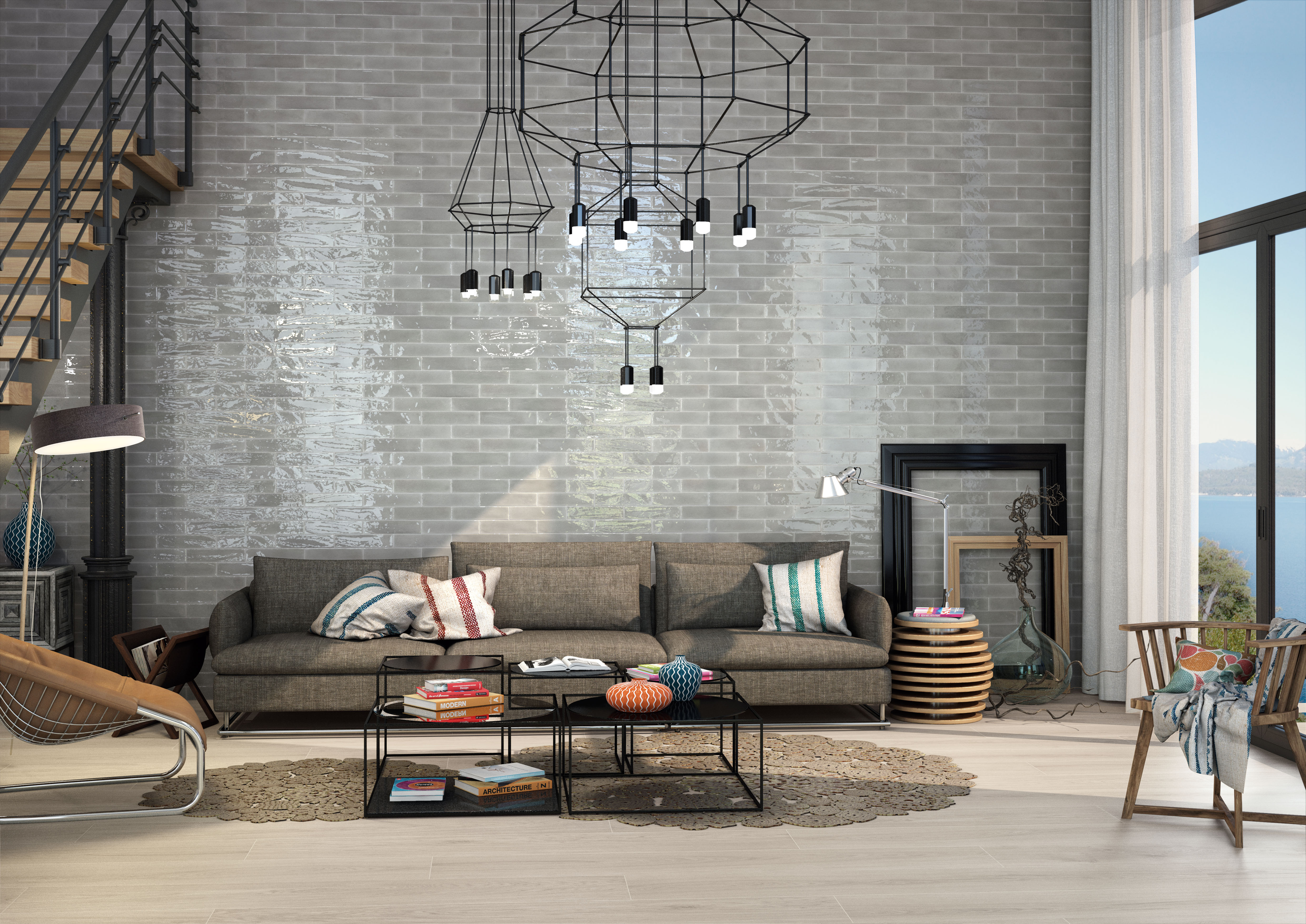 Catalea Gres Nyborg Metrofliese Grau Glänzend 7,5x30 cm  