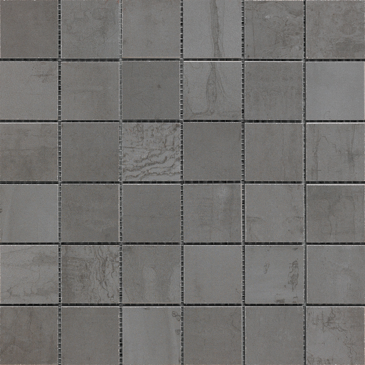 Urbanixx Gres Mailand Mosaik Metalloptik Grau Matt 30x30 cm rektifiziert 