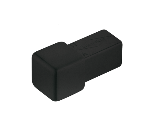 Blanke CUBELINE Eckstück quadratische Form Aluminium eloxiert schwarz matt 11 mm hoch   