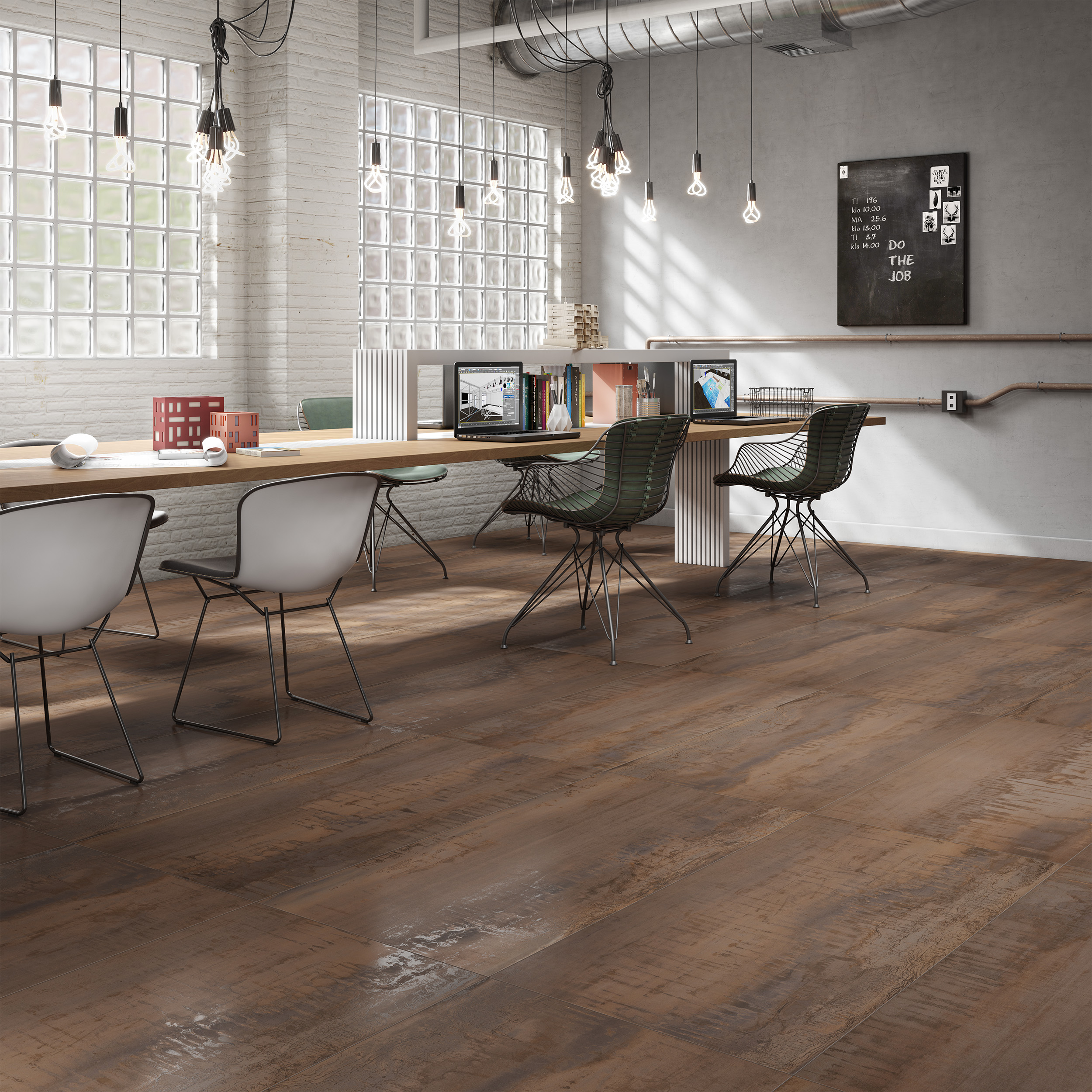 Urbanixx Gres Mailand Bodenfliese Metalloptik Rost matt 30x121 cm rekt. 