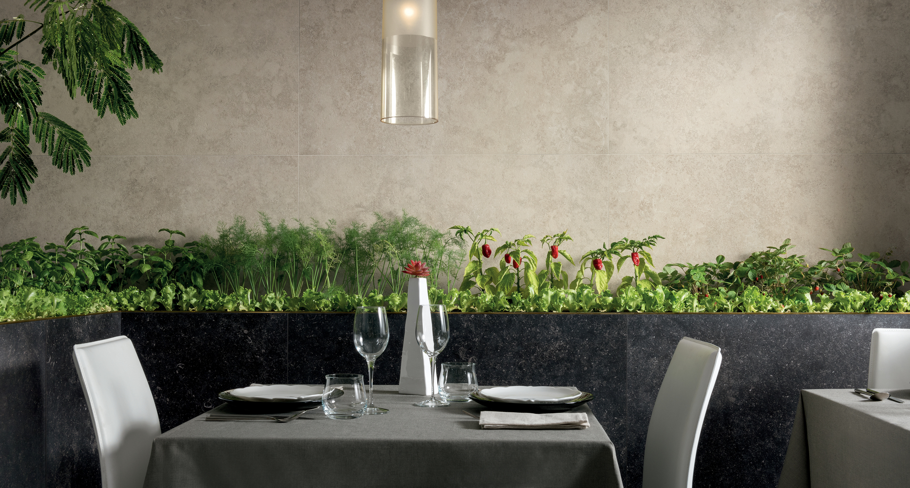 Gardenia Origini Bodenfliese Natursteinoptik Schwarz Matt 30x60 cm rektifiziert R10
