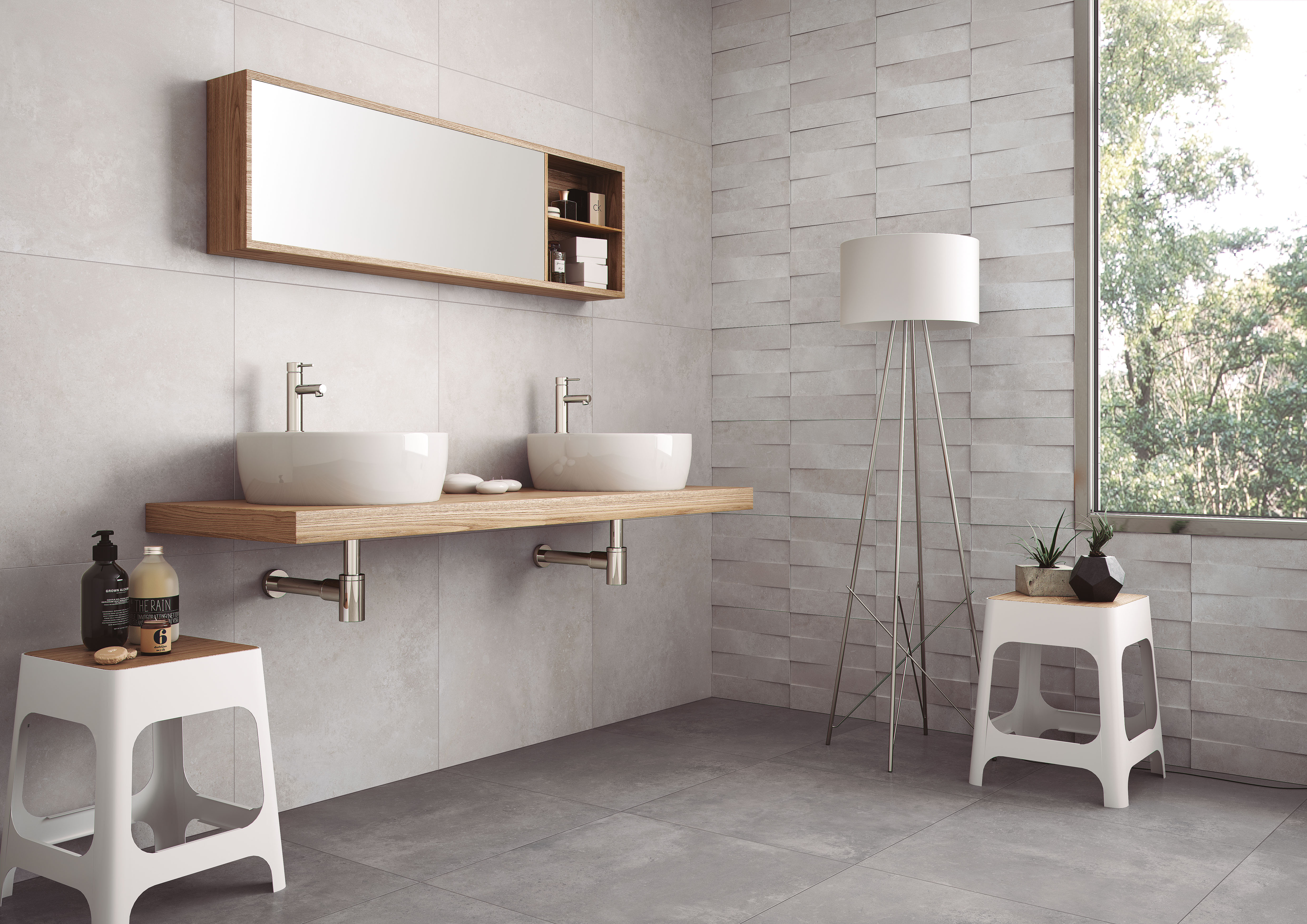 Urbanixx Gres Flata Bodenfliesen Indoor Betonoptik Weiß Matt 75x75 cm rektifiziert 