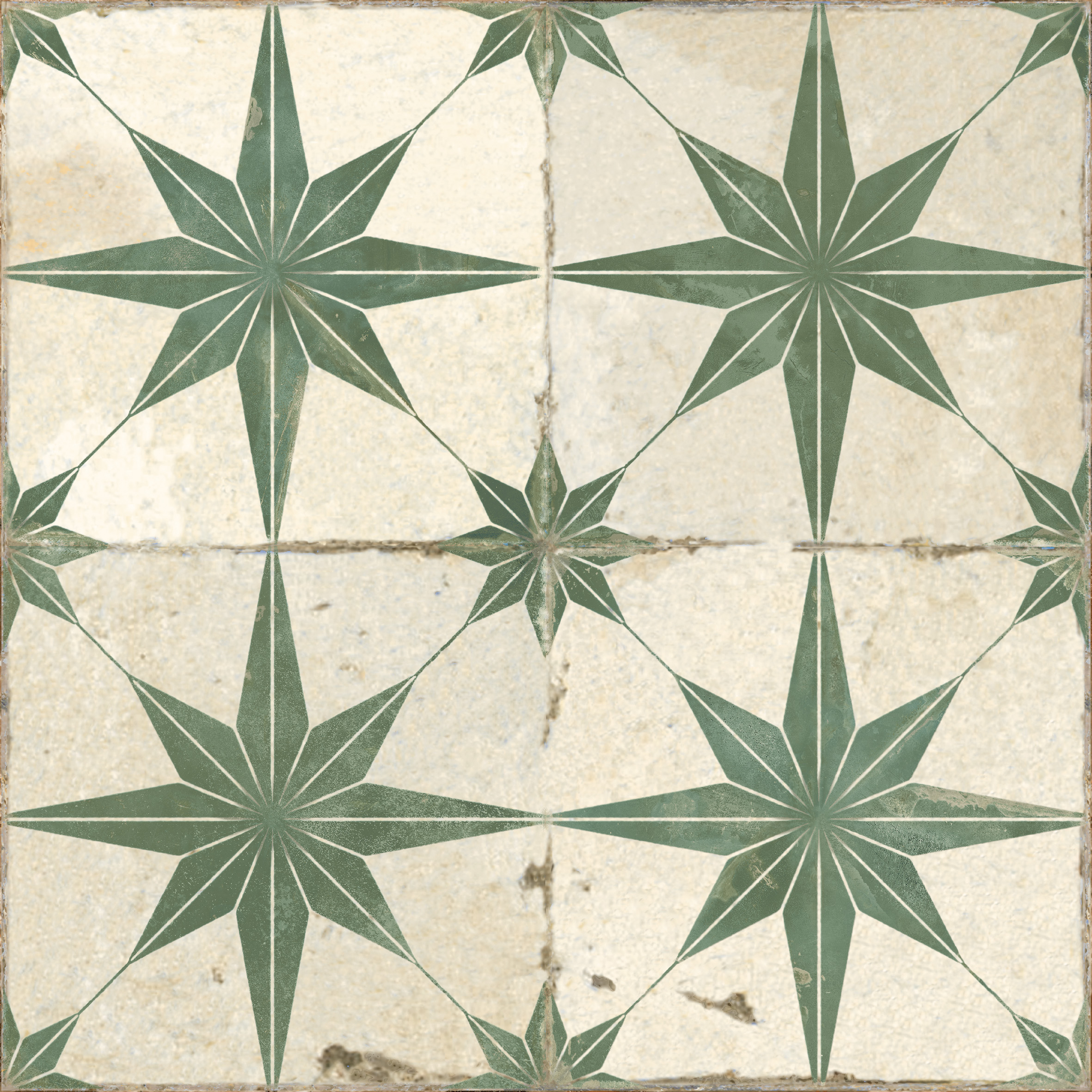 Peronda Star LT Retrofliese Vintageoptik Grün Matt 45x45 cm R10