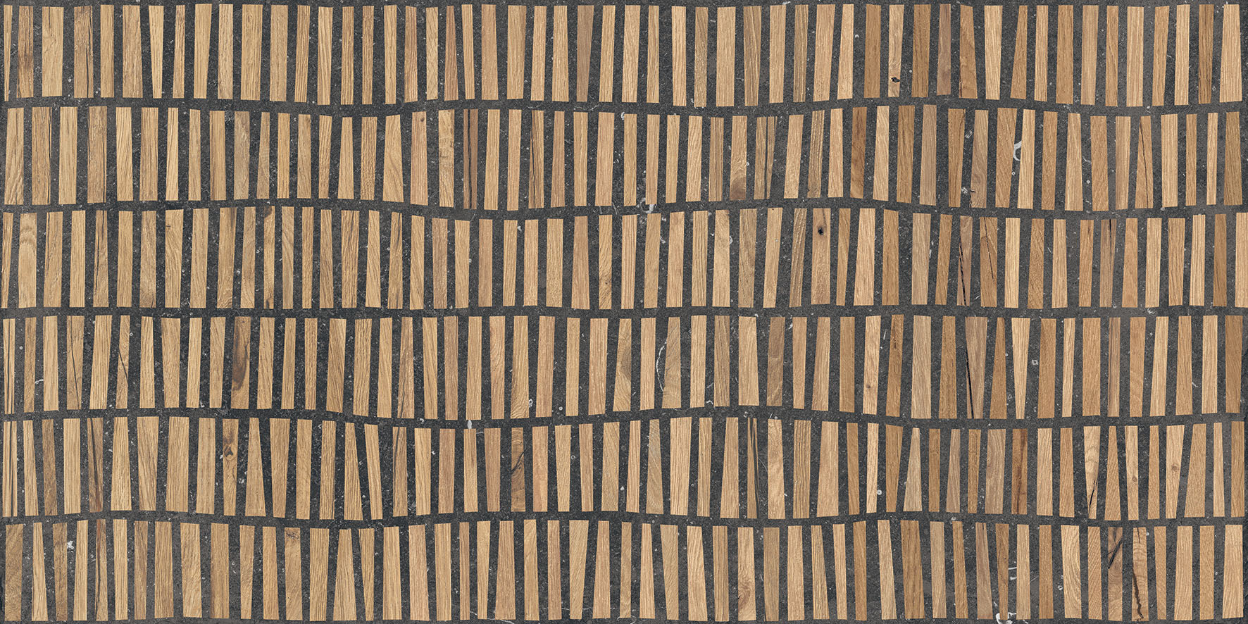 Flaviker Nordik Stone Dekor Holzoptik Domino Black matt 60x120 cm rekt. 