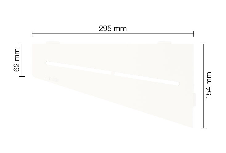 Schlüter SHELF E S3 154x295 mm Pure MBW Brillantweiß matt Duschablage