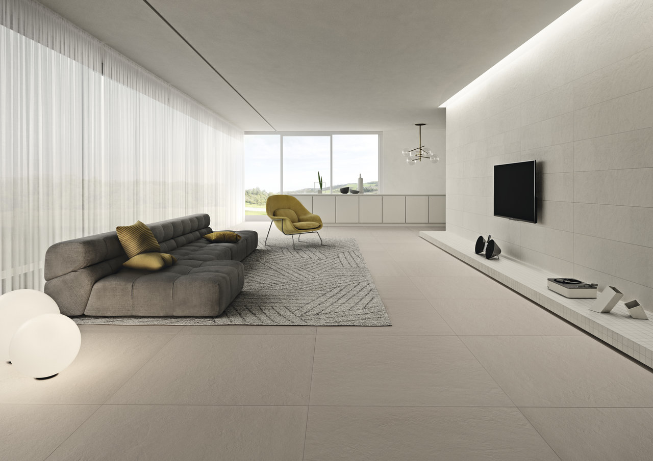 Urbanixx Gres Livno Bodenfliese Betonoptik Taupe matt 100x100 cm rekt. R9A