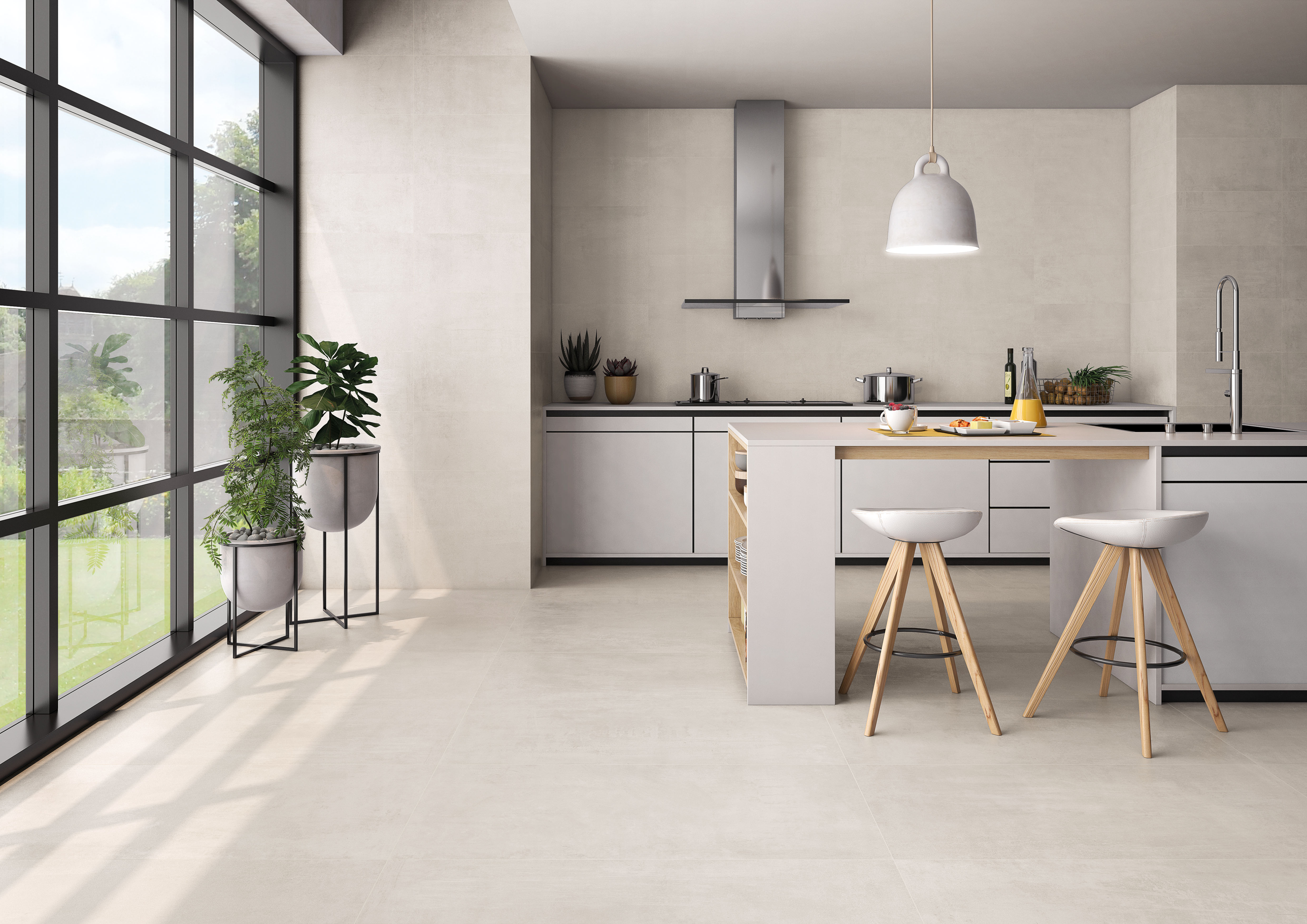 Urbanixx Gres Orebro Bodenfliesen Metalloptik Beige matt 75x75 cm rekt. 