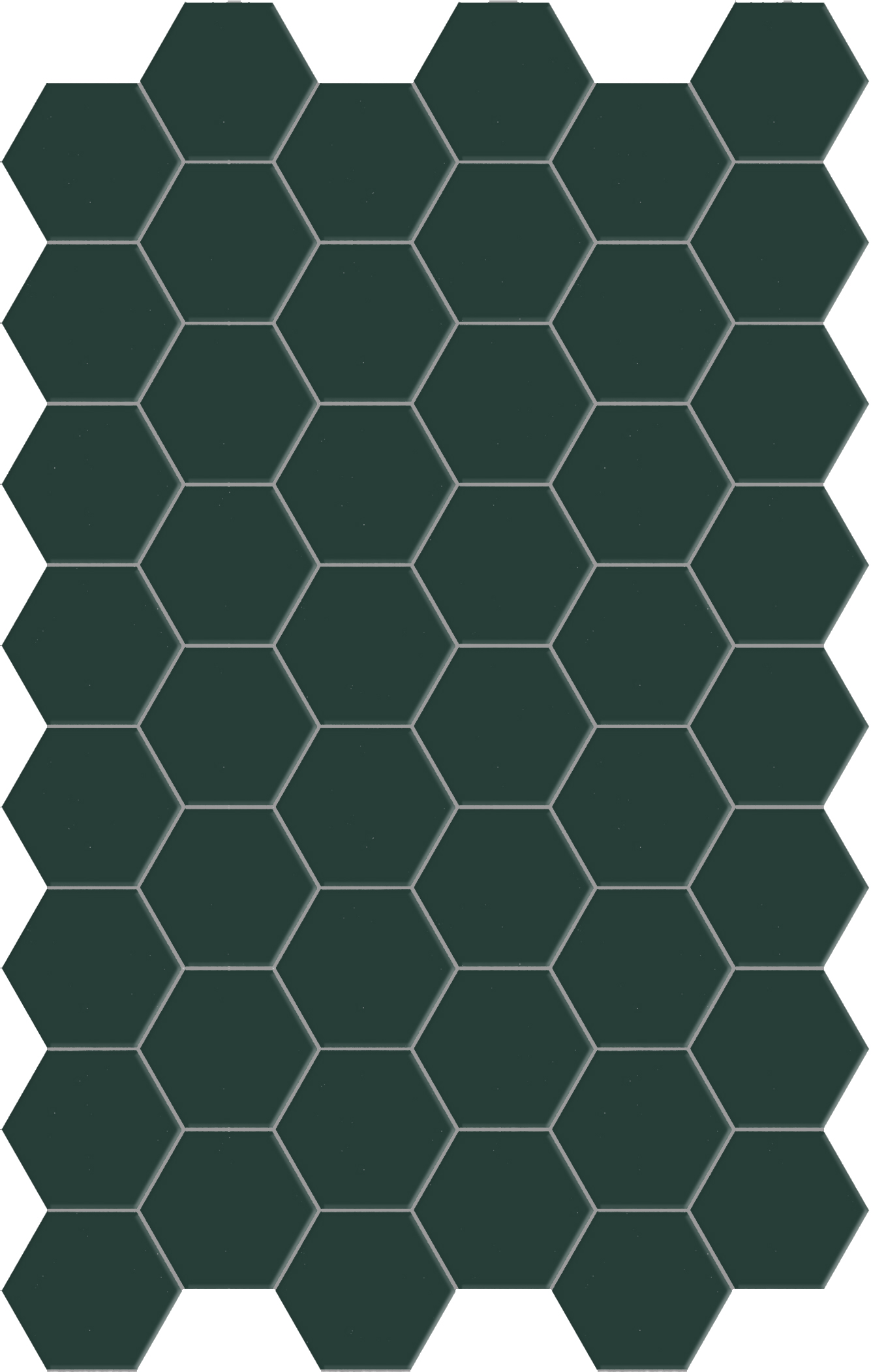 Catalea Gres Akita Bodenfliese Hexagon Dunkelgrün Matt 14x16 cm rektifiziert R10