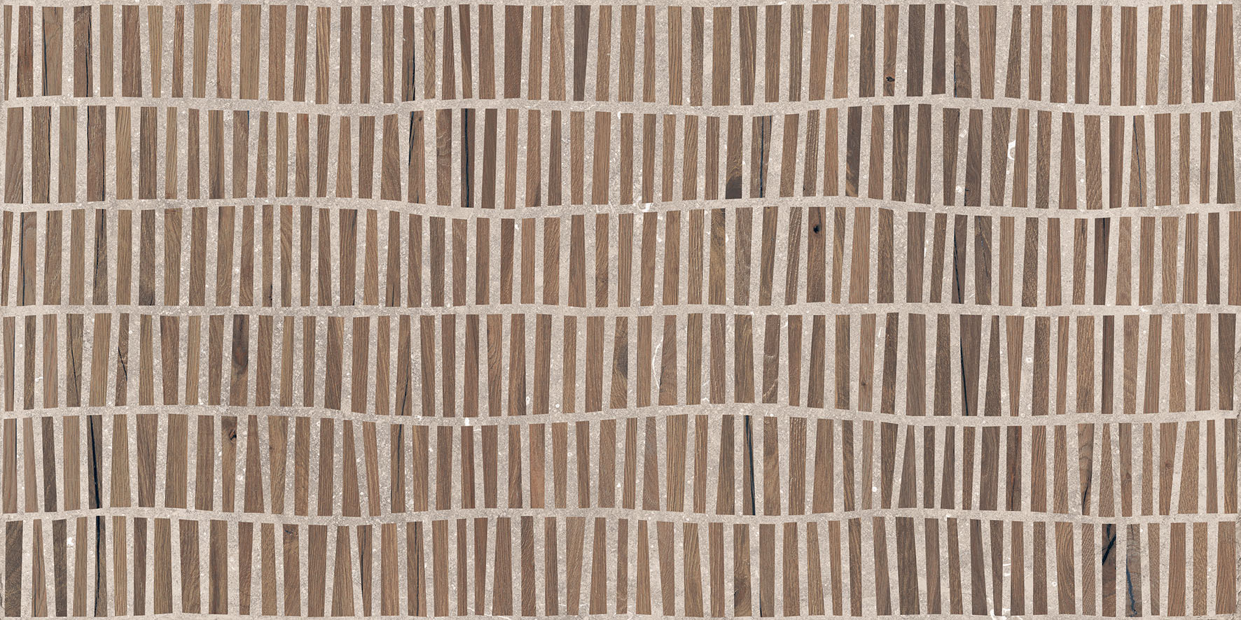 Flaviker Nordik Stone Dekor Holzoptik Domino Sand matt 60x120 cm rekt. 