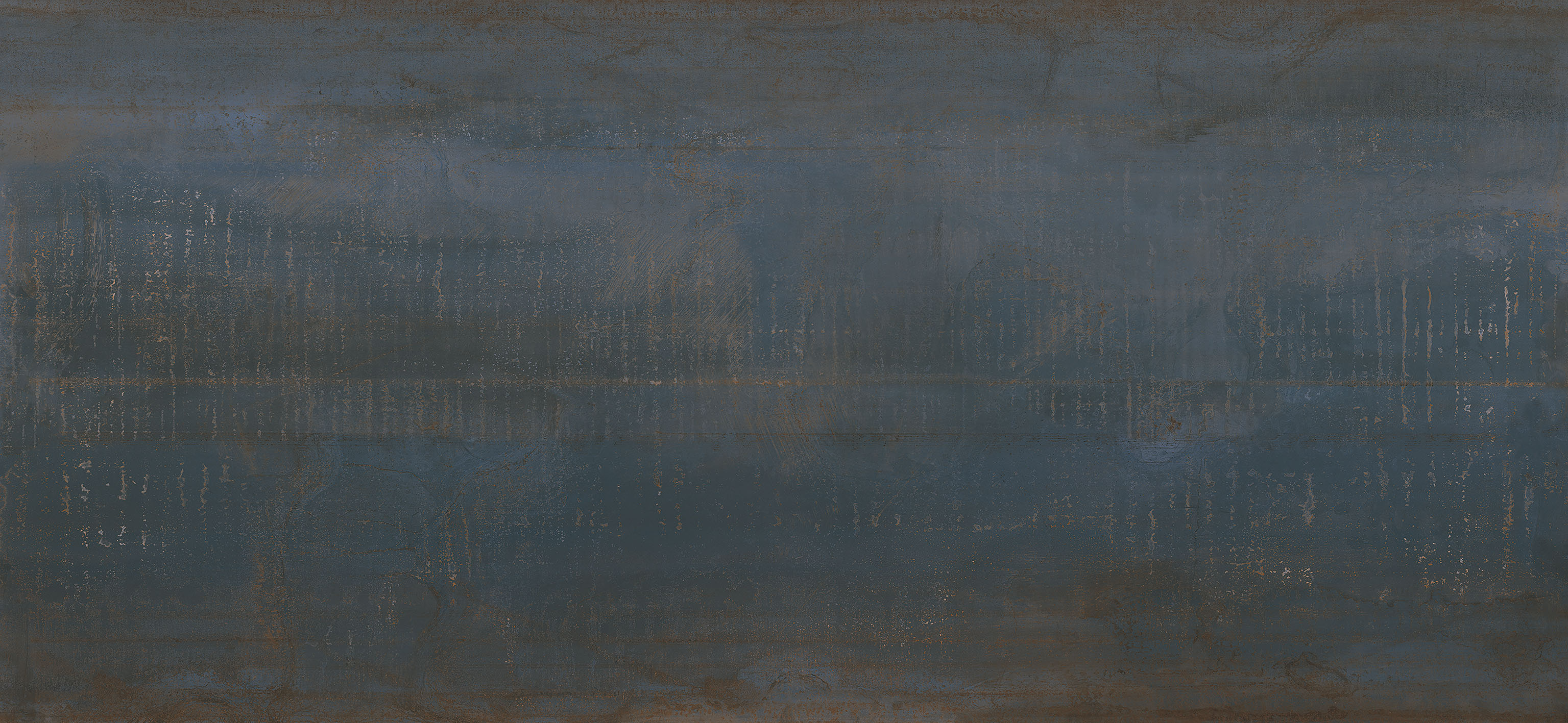 Urbanixx Gres Karlstadt Bodenfliesen Metalloptik Blau matt 120x260 cm rekt. R9