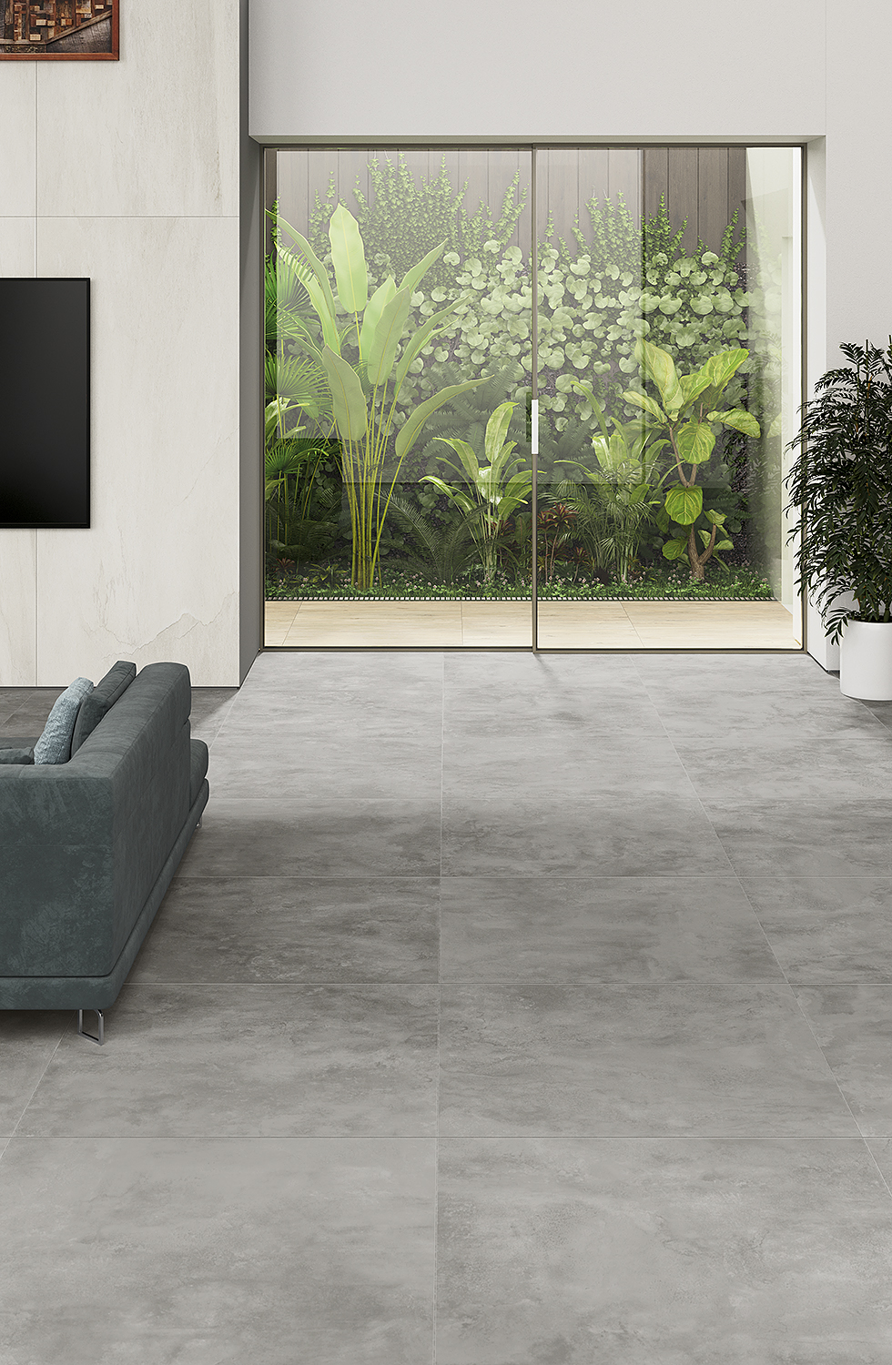 Caesar Relate Flame Bodenfliese Metalloptik Veil matt 60X60 cm rekt. R10A