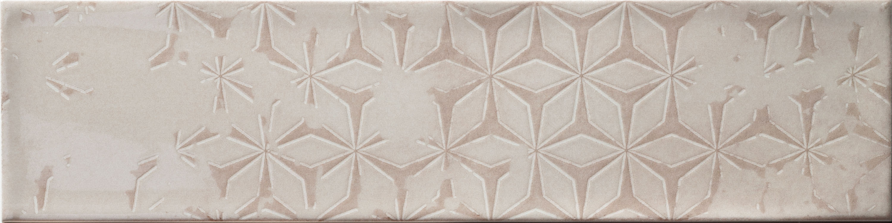 Catalea Gres Sörvik Metrofliese Dekor Beige glänzend 7,5x30 cm