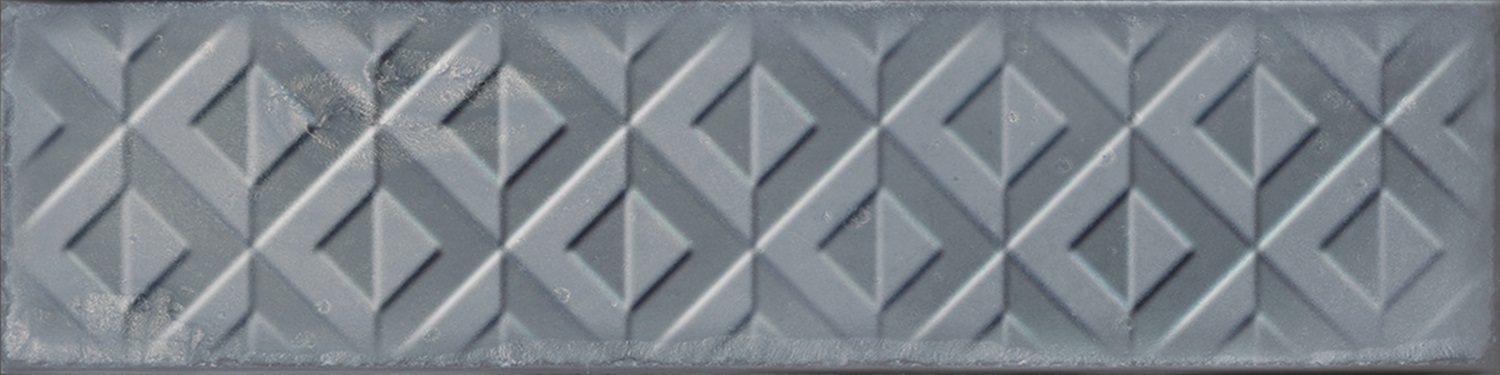 Catalea Gres Nellim Metrofliese Dekor Blau Glänzend 7,5x30 cm  