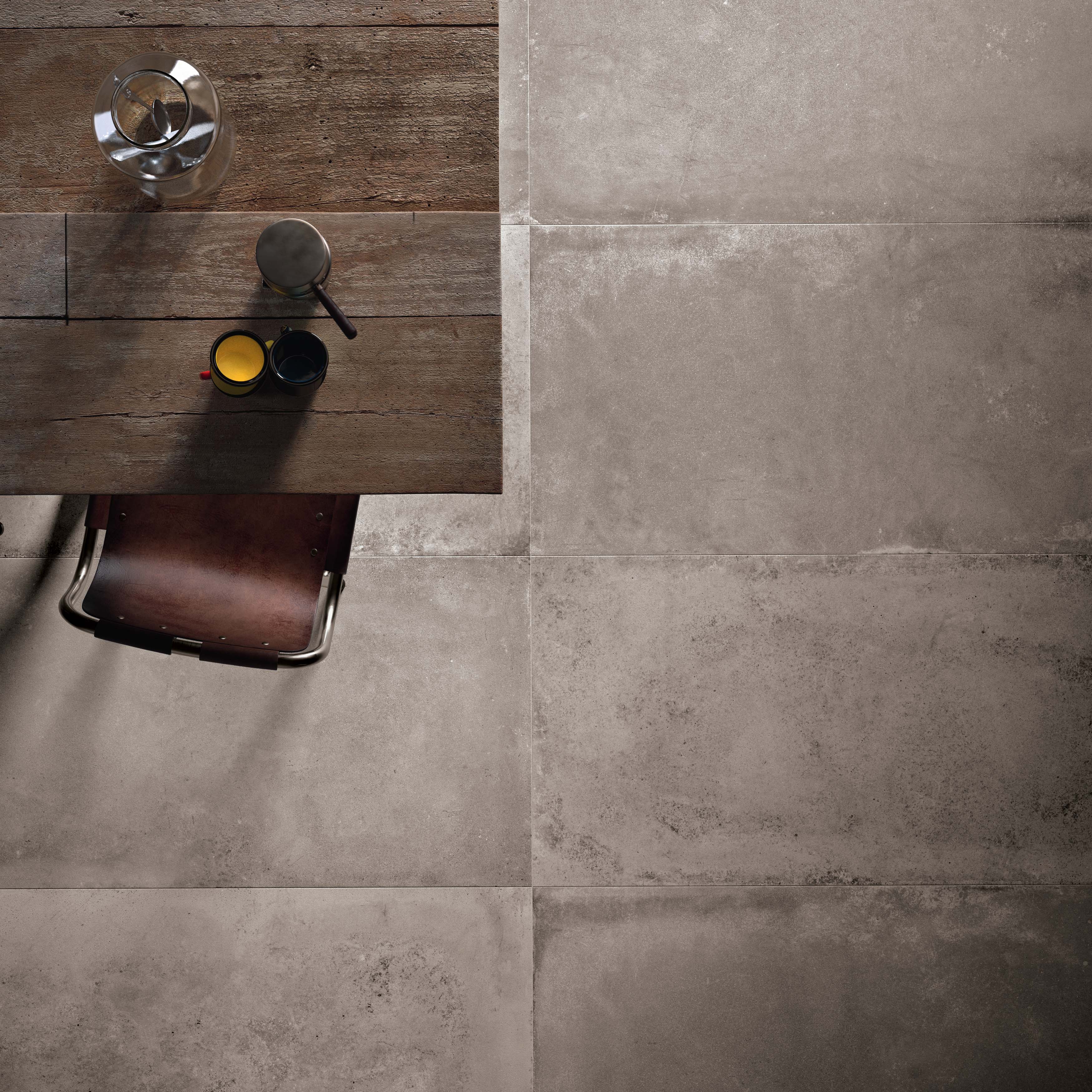 Flaviker Backstage Mosaik Betonoptik Indoor Greige Matt 30x30 cm R10B