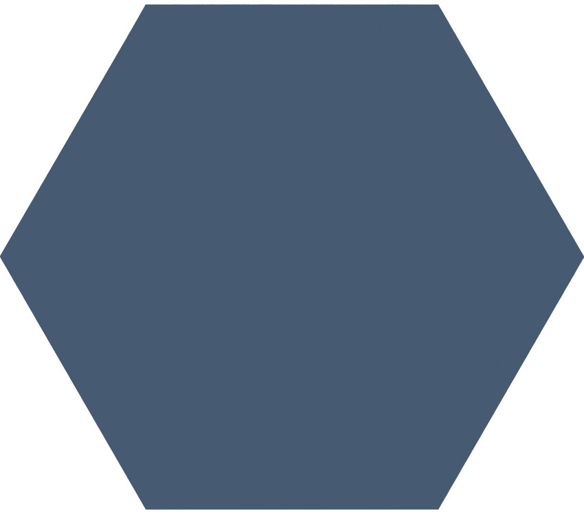 Urbanixx Gres Salmi Bodenfliesen Hexagon Blau matt 15x17 cm  