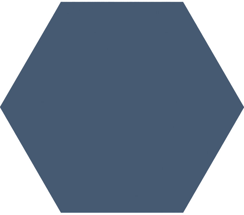 Catalea Gres Salmi Bodenfliesen Hexagon Blau matt 15x17 cm  