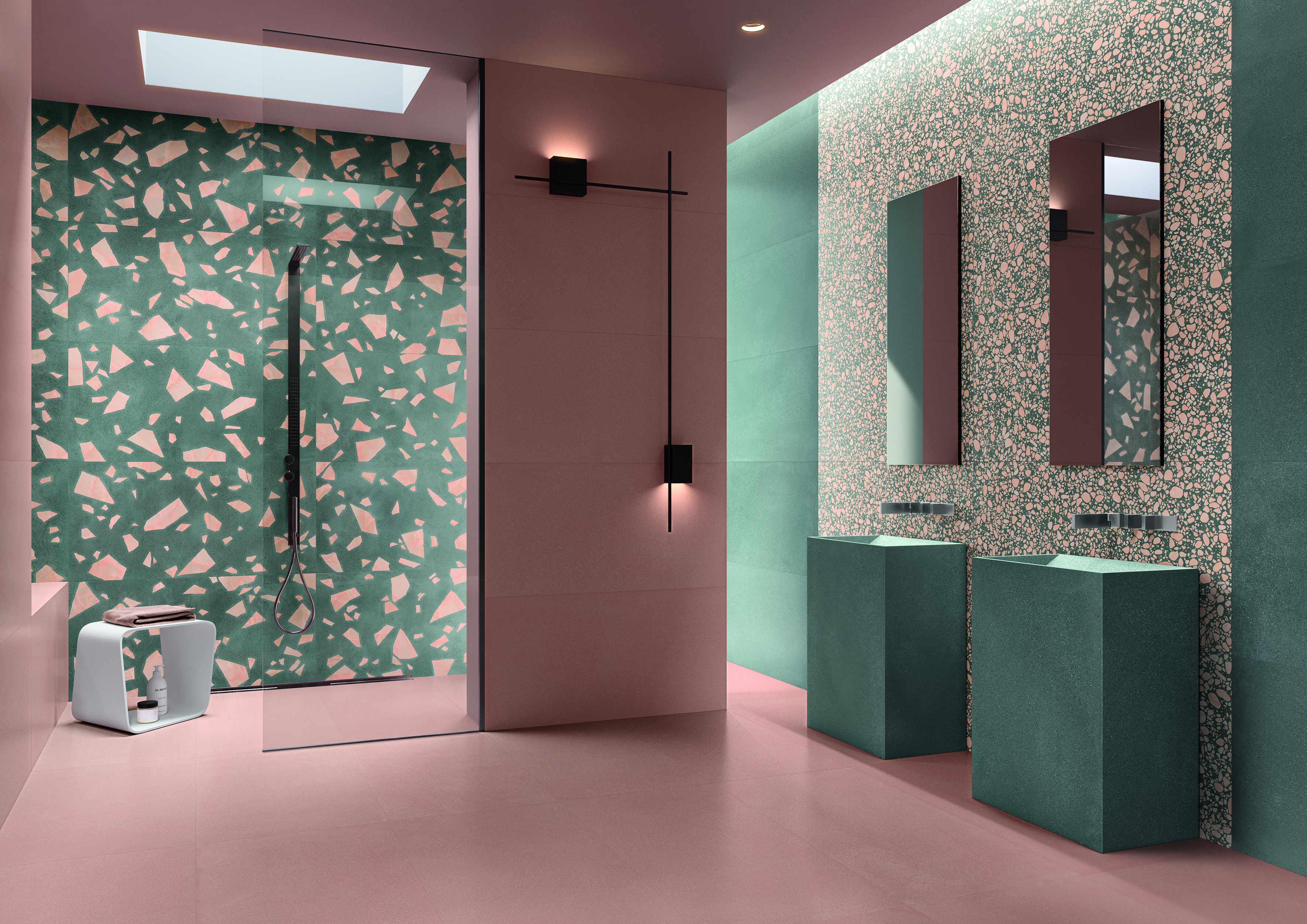 Ergon Medley Pop Bodenfliese Terrazzooptik Rosa Matt 30x60 cm rektifiziert R10B